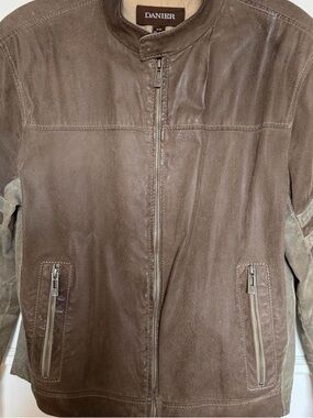 Danier Brown Suede / Leather Blend Motorcycle Jacket